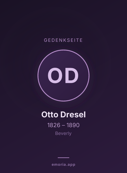 Gedenkportrait von Otto Dresel