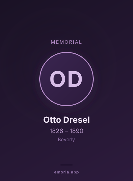 Memorial portrait of Otto Dresel