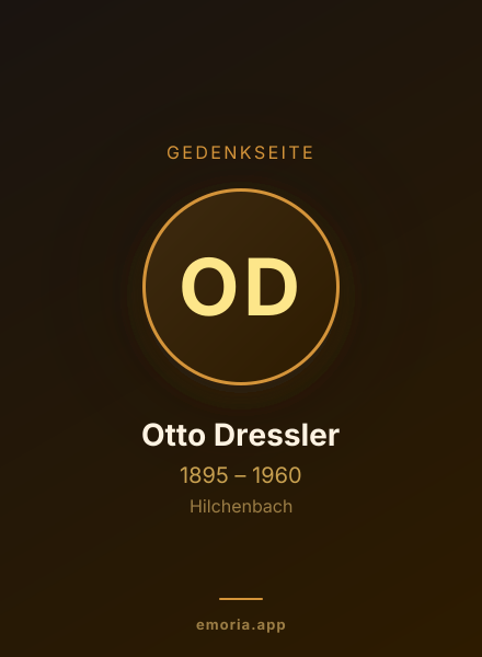 Gedenkportrait von Otto Dressler