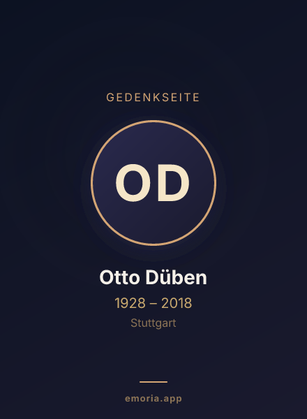 Gedenkportrait von Otto Düben