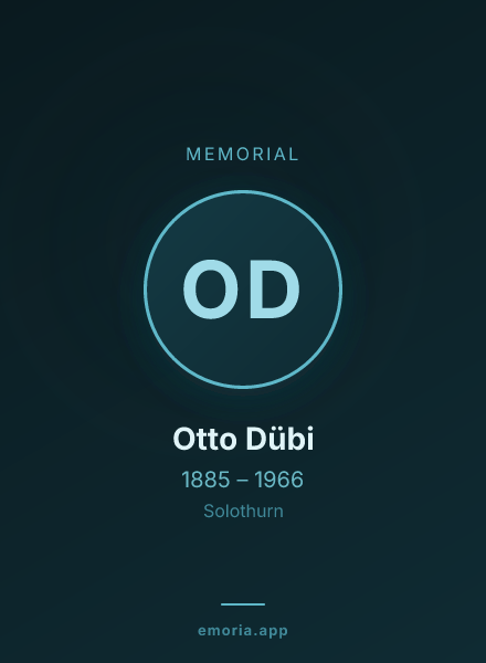 Memorial portrait of Otto Dübi