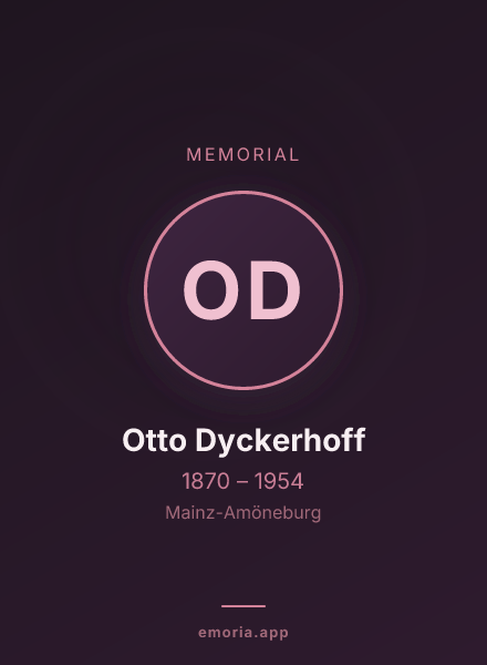 Memorial portrait of Otto Dyckerhoff