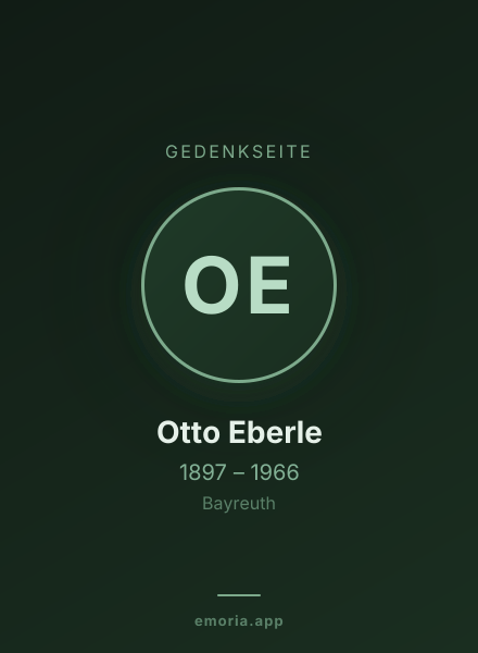 Gedenkportrait von Otto Eberle