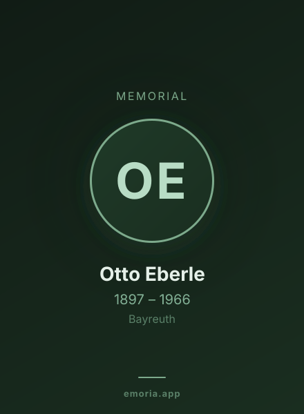 Memorial portrait of Otto Eberle