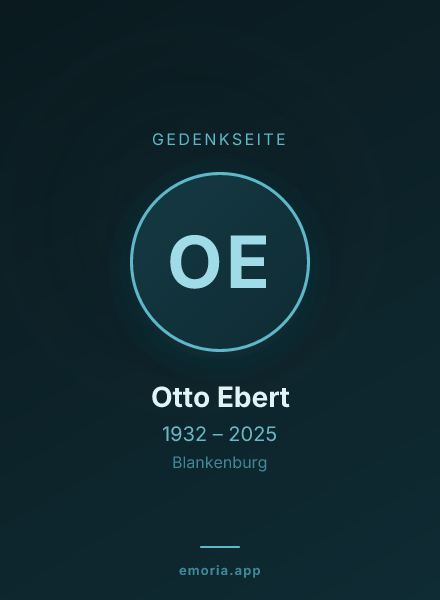 Gedenkportrait von Otto Ebert