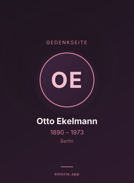 Gedenkportrait von Otto Ekelmann