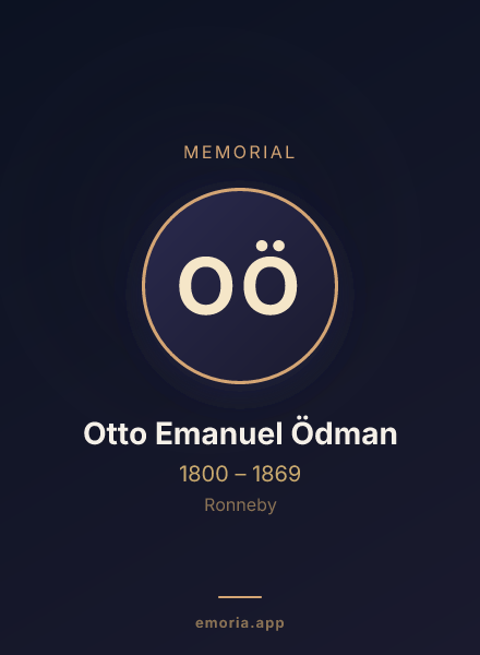 Memorial portrait of Otto Emanuel Ödman