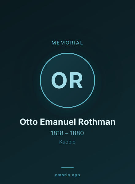 Memorial portrait of Otto Emanuel Rothman