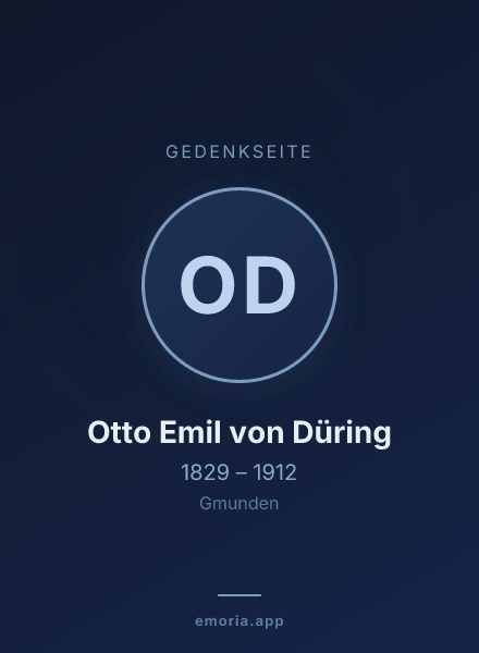 Gedenkportrait von Otto Emil von Düring