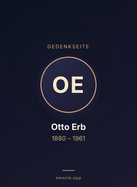 Gedenkportrait von Otto Erb