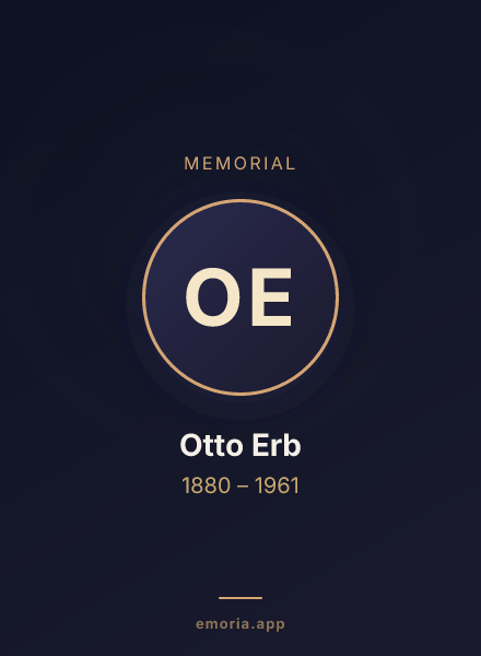 Memorial portrait of Otto Erb