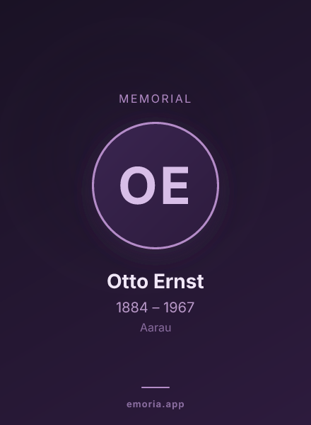 Memorial portrait of Otto Ernst