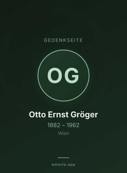 Gedenkportrait von Otto Ernst Gröger