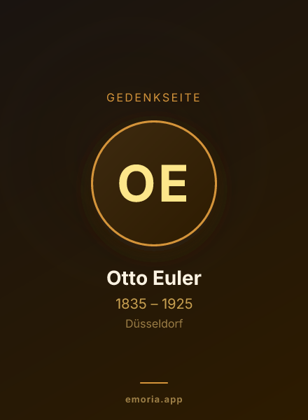 Gedenkportrait von Otto Euler