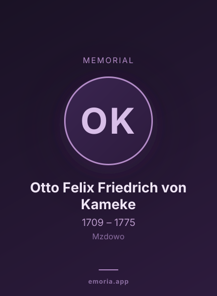 Memorial portrait of Otto Felix Friedrich von Kameke