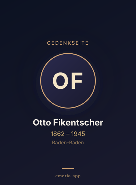 Gedenkportrait von Otto Fikentscher