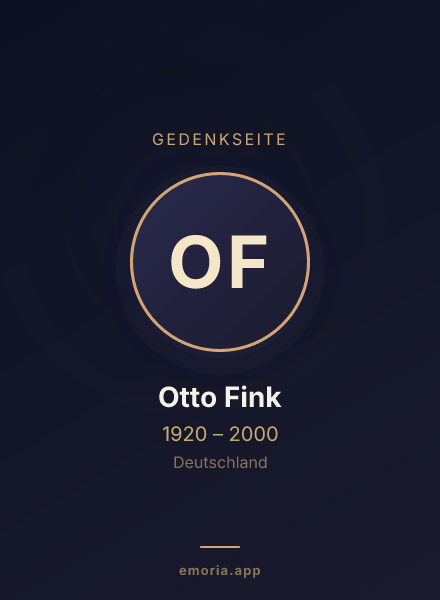 Gedenkportrait von Otto Fink