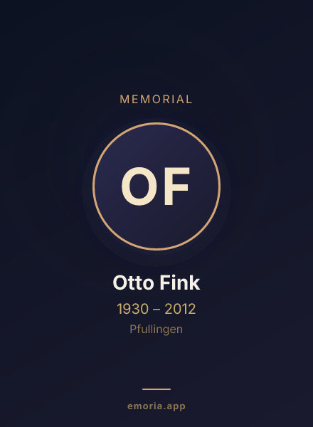 Memorial portrait of Otto Fink
