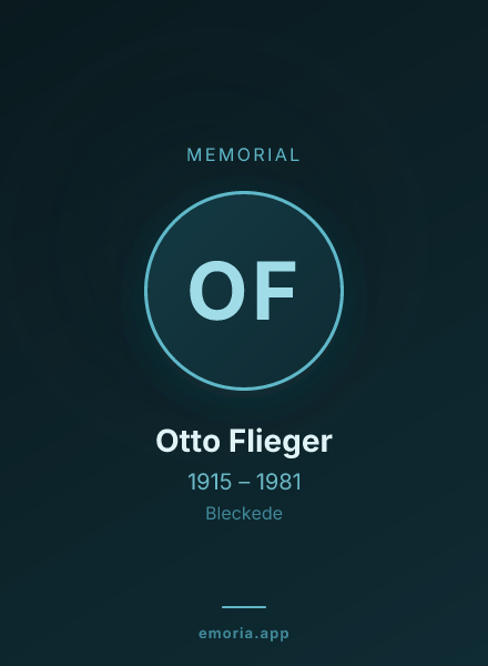 Memorial portrait of Otto Flieger