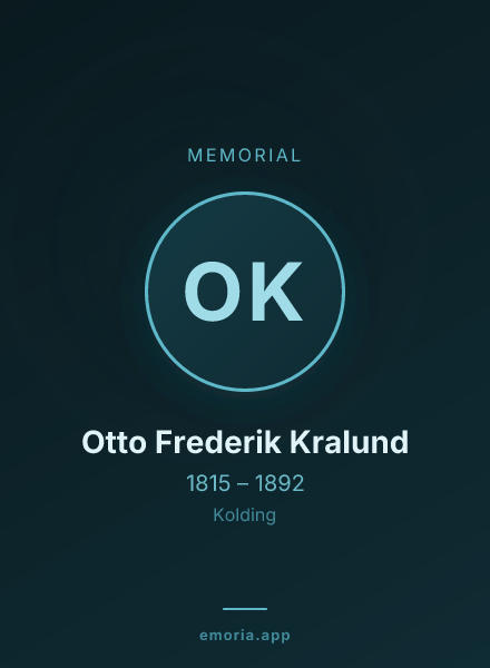 Memorial portrait of Otto Frederik Kralund