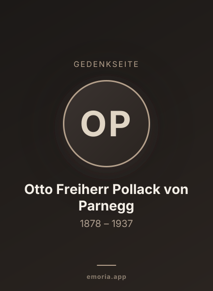 Gedenkportrait von Otto Freiherr Pollack von Parnegg