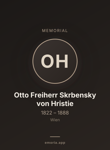 Memorial portrait of Otto Freiherr Skrbensky von Hristie