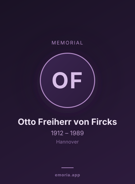 Memorial portrait of Otto Freiherr von Fircks