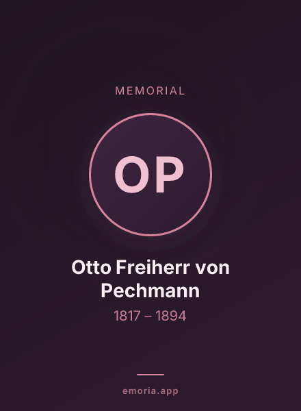 Memorial portrait of Otto Freiherr von Pechmann