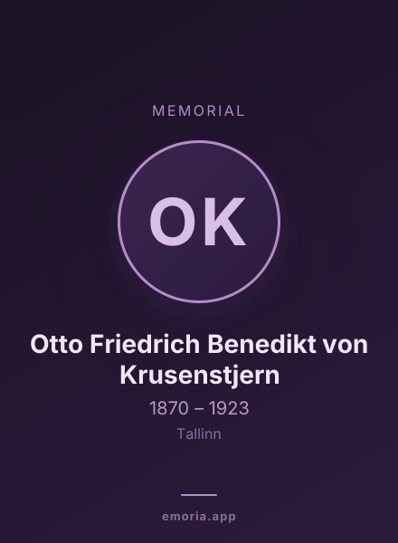 Memorial portrait of Otto Friedrich Benedikt von Krusenstjern