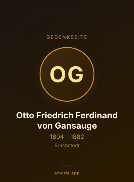 Gedenkportrait von Otto Friedrich Ferdinand von Gansauge