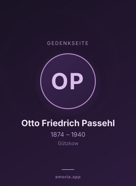 Gedenkportrait von Otto Friedrich Passehl