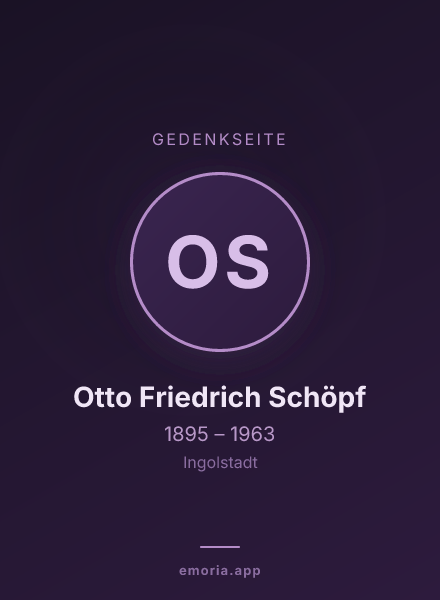 Gedenkportrait von Otto Friedrich Schöpf