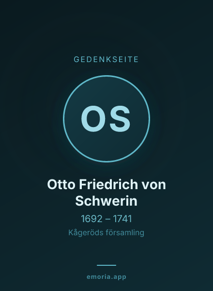 Gedenkportrait von Otto Friedrich von Schwerin