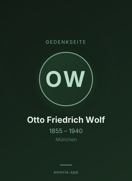 Gedenkportrait von Otto Friedrich Wolf