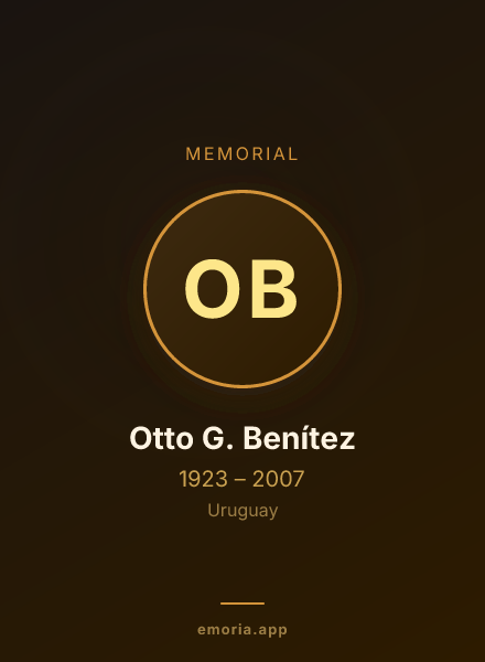 Memorial portrait of Otto G. Benítez