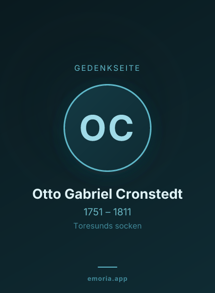 Gedenkportrait von Otto Gabriel Cronstedt