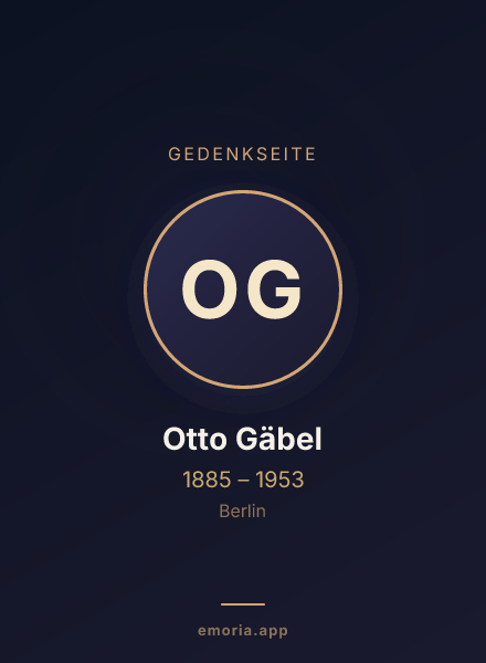 Gedenkportrait von Otto Gäbel