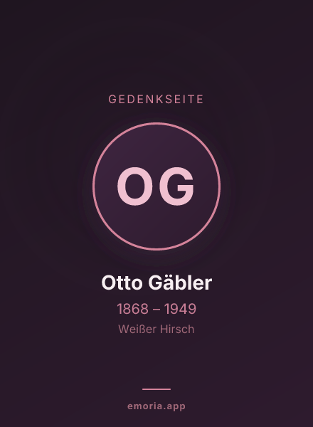 Gedenkportrait von Otto Gäbler