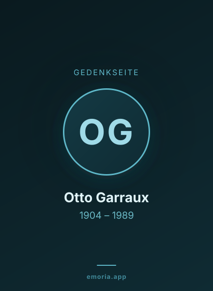 Gedenkportrait von Otto Garraux
