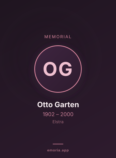 Memorial portrait of Otto Garten