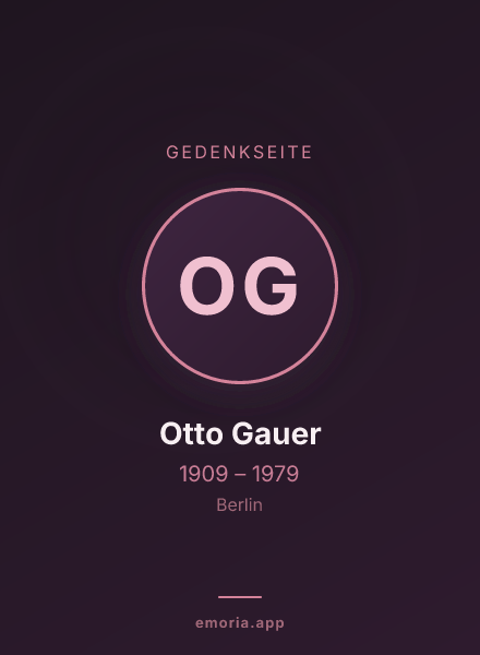Gedenkportrait von Otto Gauer