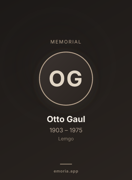 Memorial portrait of Otto Gaul