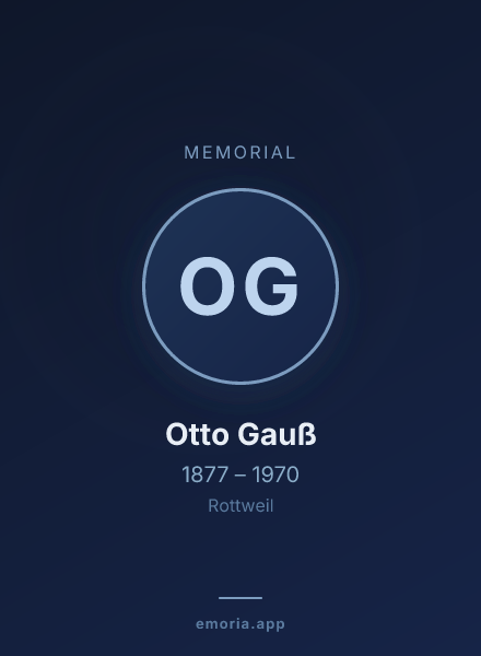 Memorial portrait of Otto Gauß