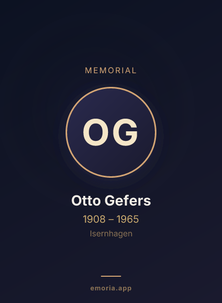 Memorial portrait of Otto Gefers