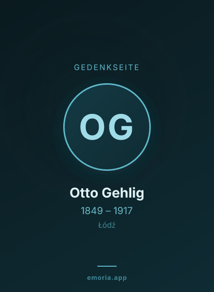 Gedenkportrait von Otto Gehlig