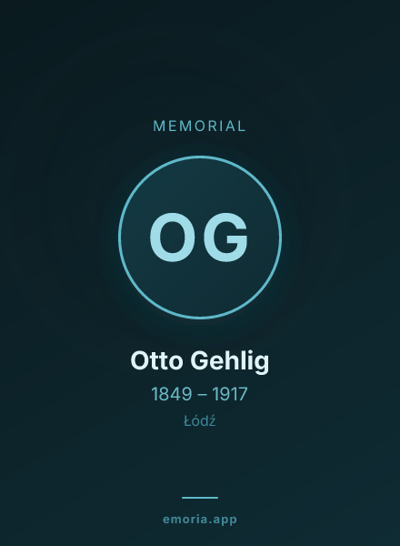 Memorial portrait of Otto Gehlig