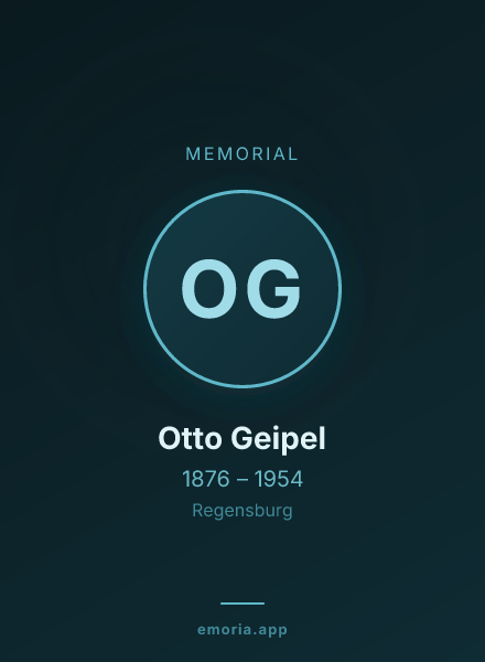 Memorial portrait of Otto Geipel