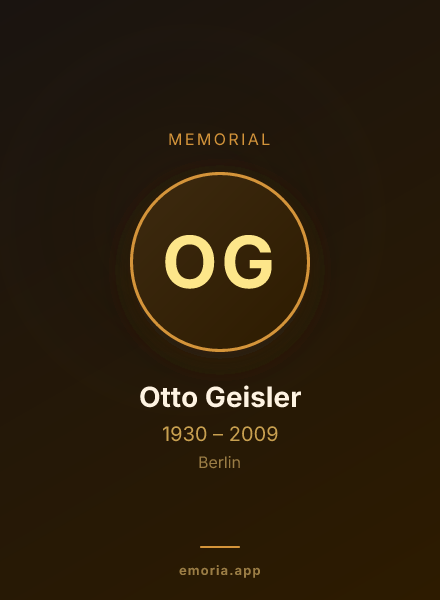 Memorial portrait of Otto Geisler