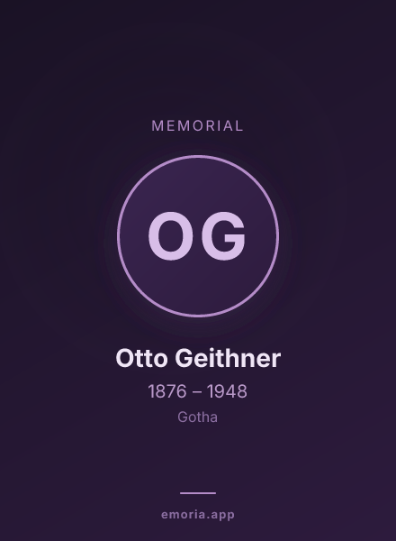 Memorial portrait of Otto Geithner