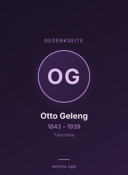 Gedenkportrait von Otto Geleng